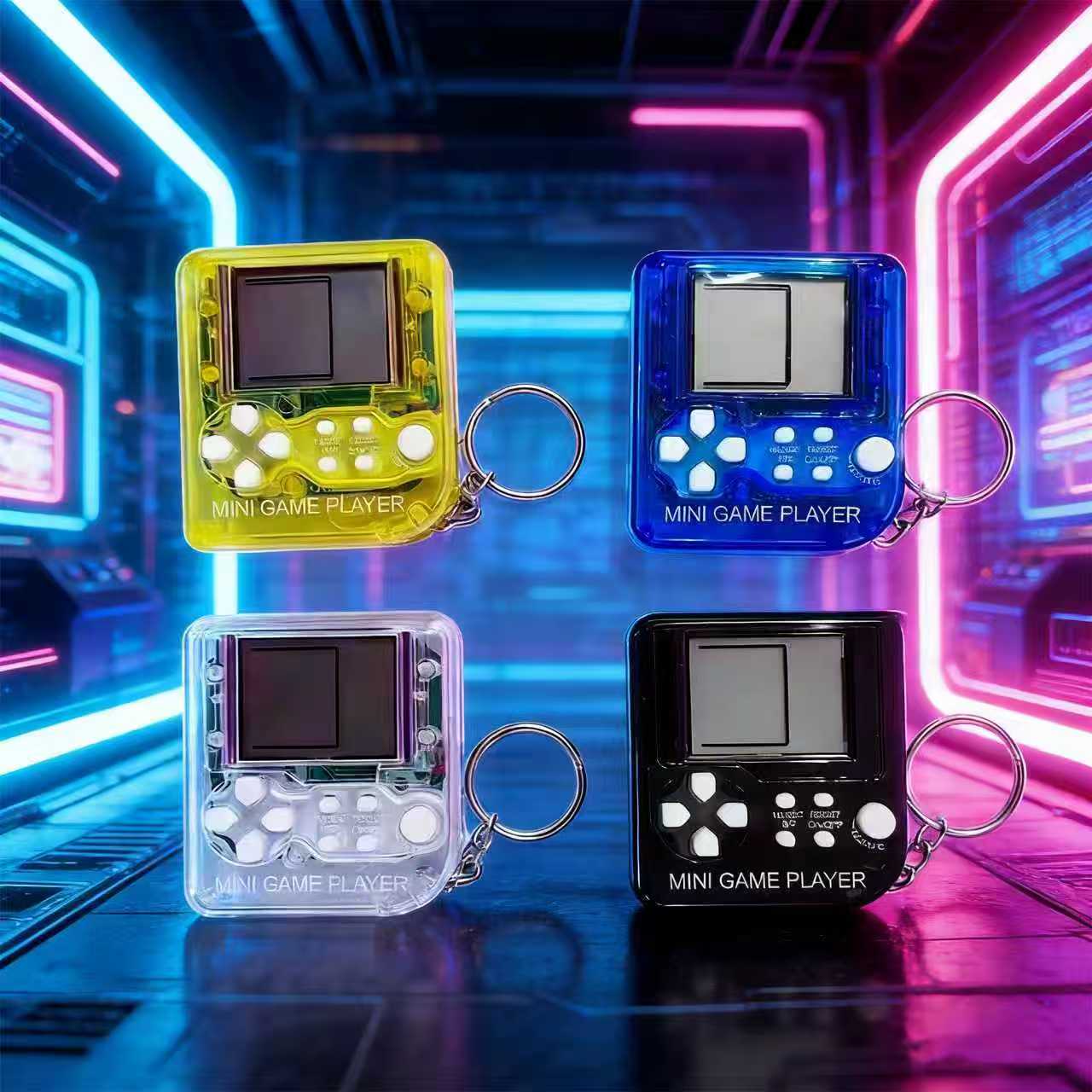 Gaming Console Keychain - Retro Mini Handheld Game Console Keychain