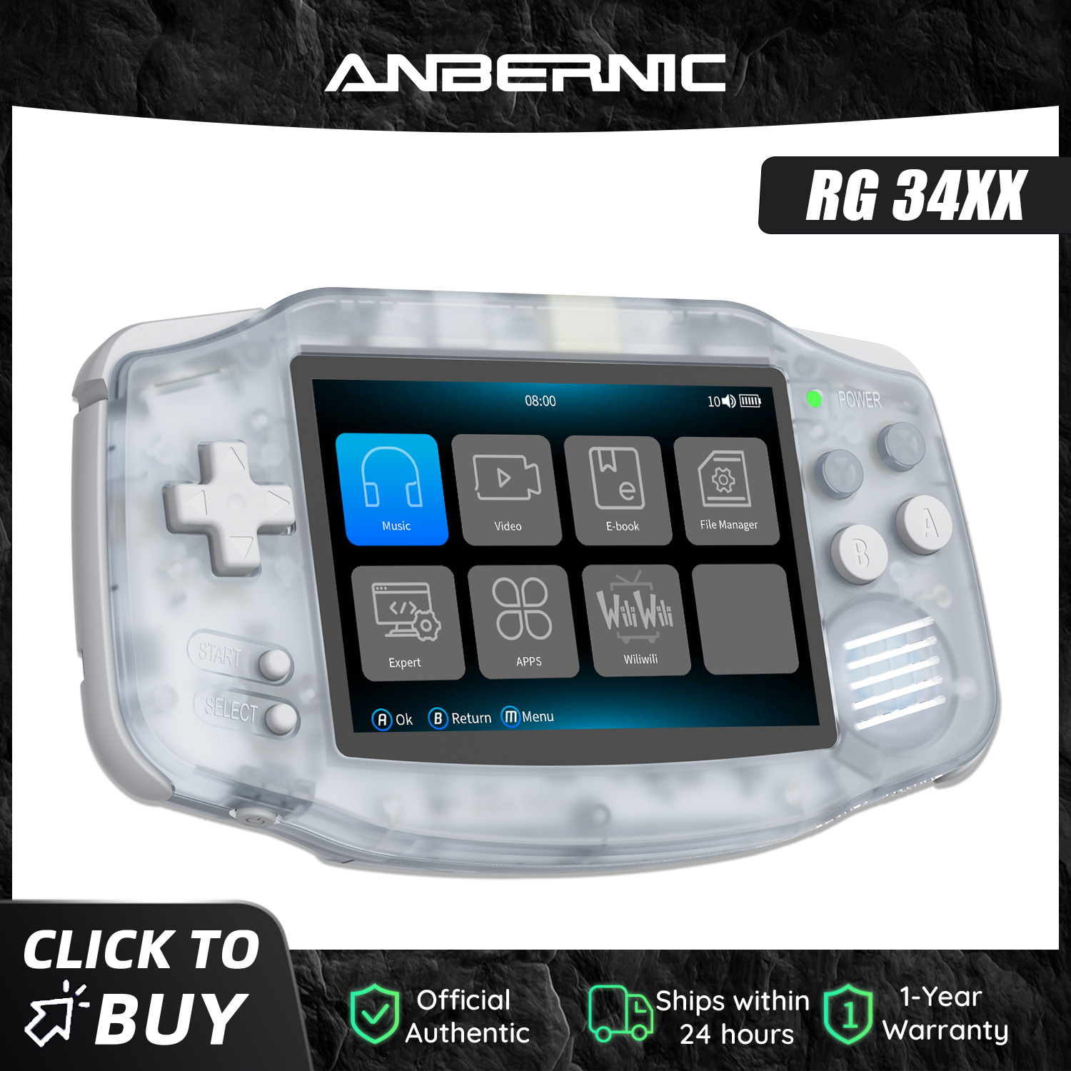 Gaming Console Years - Anbernic NEW RG34XX Retro Game Console