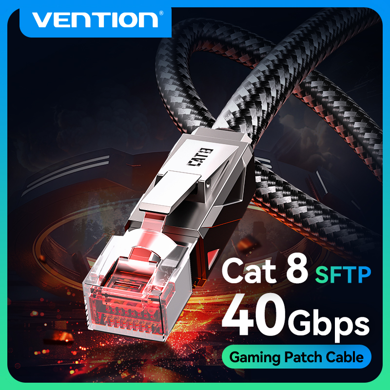 Lan Cable Gaming - Vention Cat8 Ethernet Cable 40Gbps 2000MHz