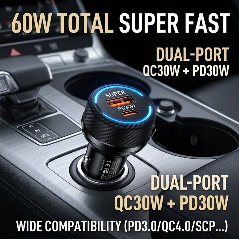 Gaming Console Car - Type C 60W Fast Car Charger