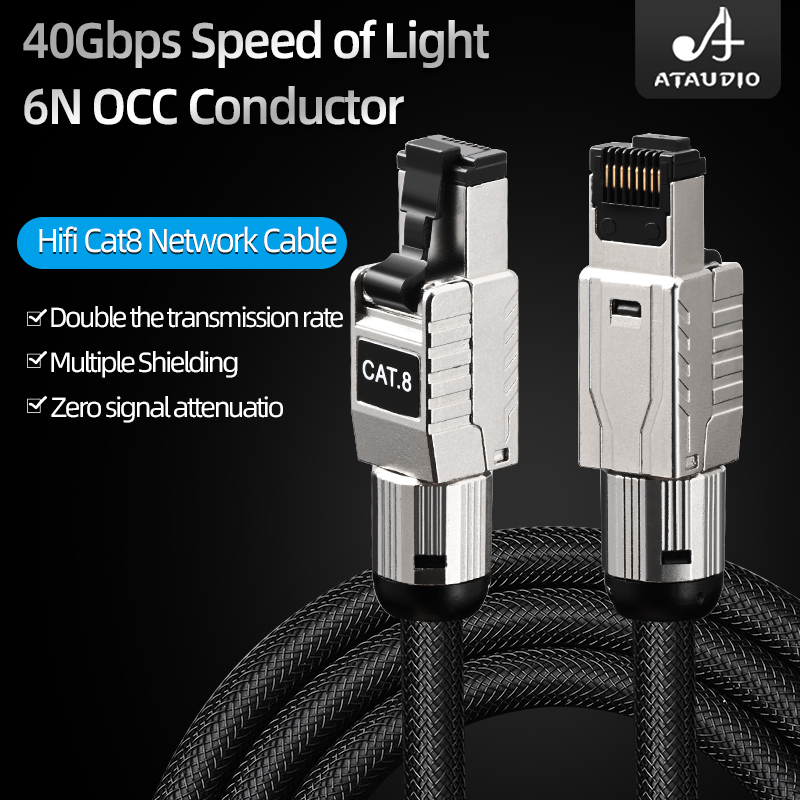 ATAUDIO CAT8 Internet Cord 40G - Lan Cable Gaming recension och pris
