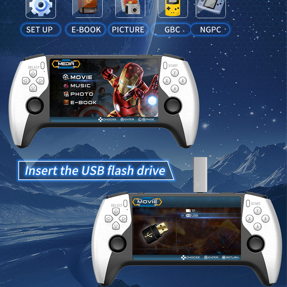 2026 New SF3500 5 Inch Handhel - Gaming Console.Emulators recension och pris