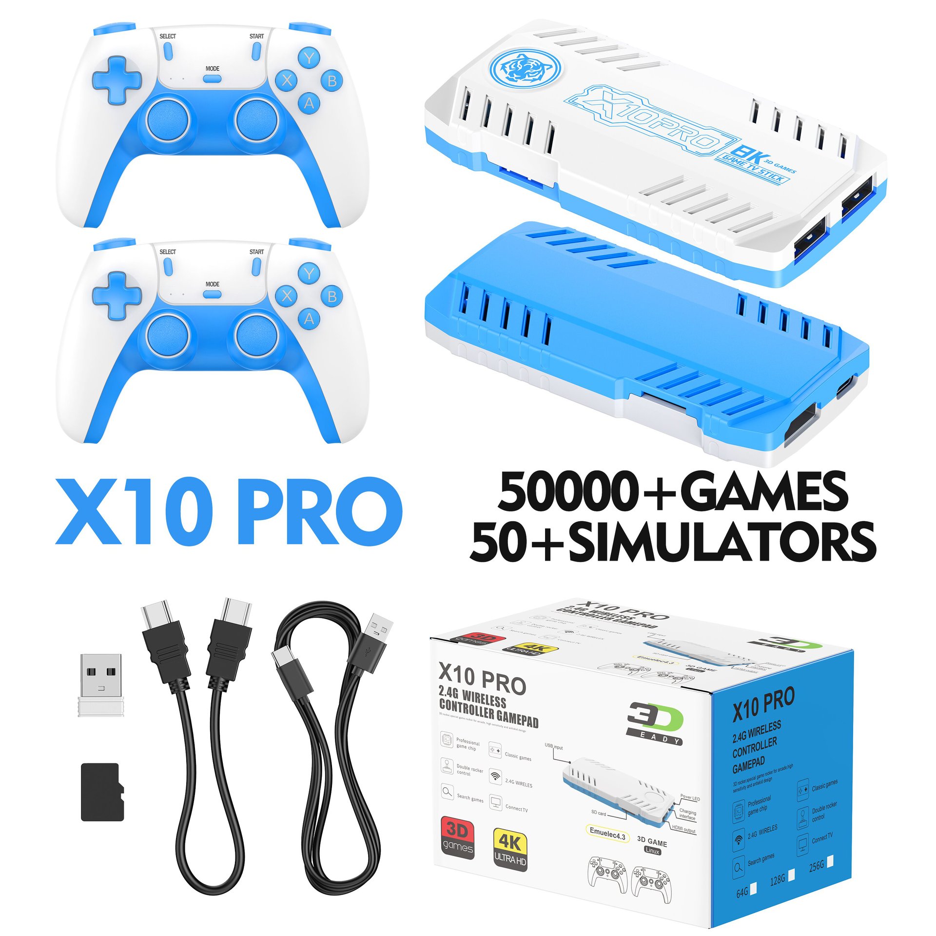 2026 NEW X10 Pro 128G 50000+ G - Gaming Console Chinese recension och pris