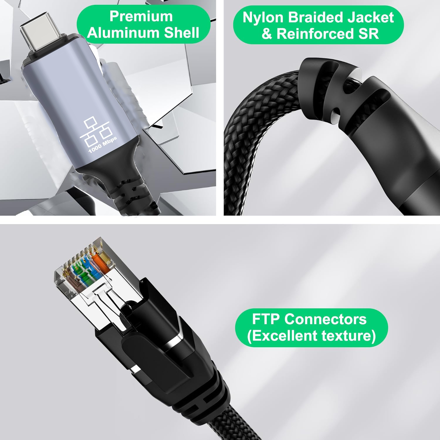 1.8M USB Type-C to RJ45 Ethern - Lan Cable Gaming recension och pris