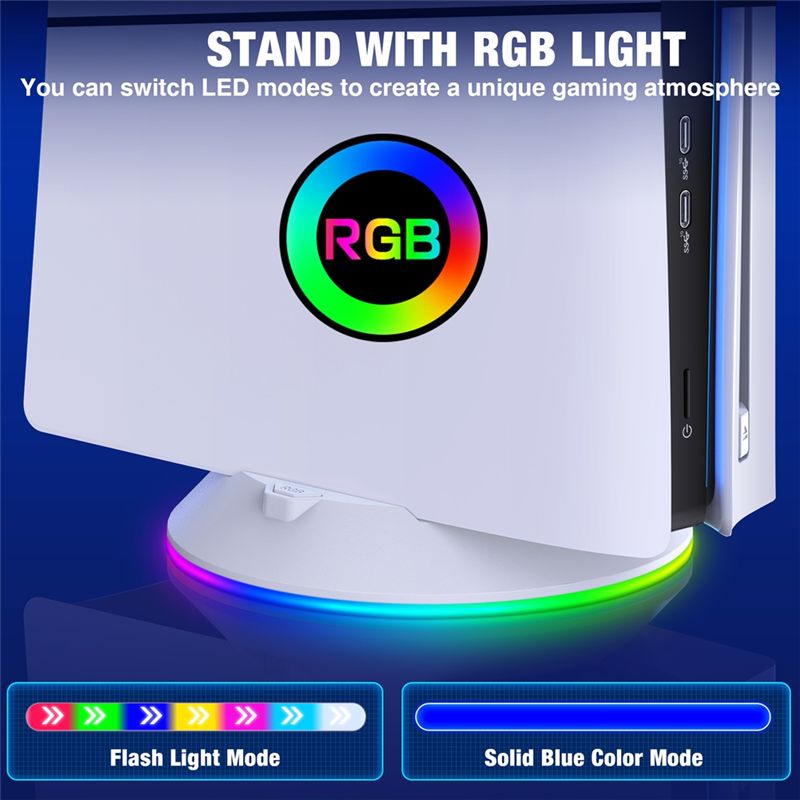AED7-Vertical Stand With RGB L - Gaming Console Holder recension och pris