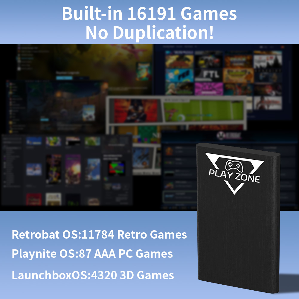 Play Zone 1TB Portable Gaming  - Gaming Console Zone recension och pris