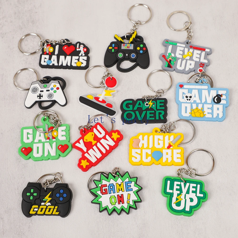13Pcs Video Game on Theme PVC  - Gaming Console Keychain recension och pris