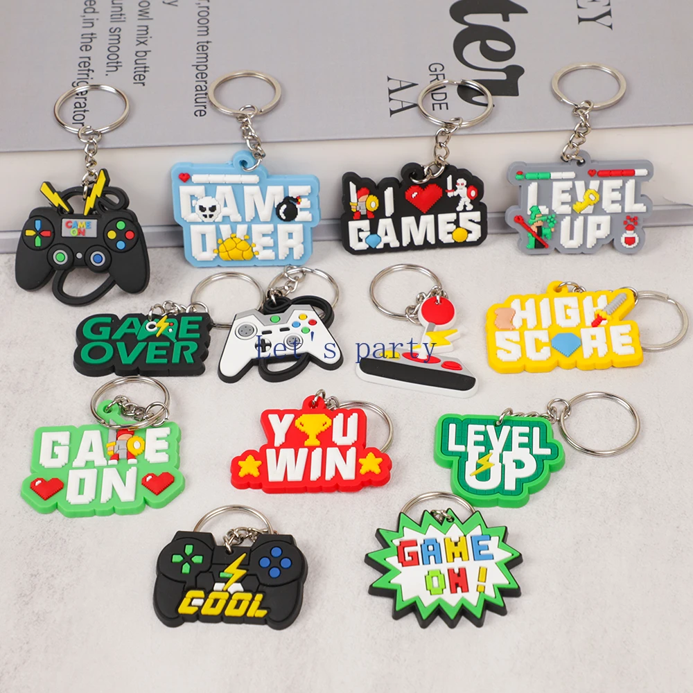 13Pcs Video Game on Theme PVC  - Gaming Console Keychain recension och pris