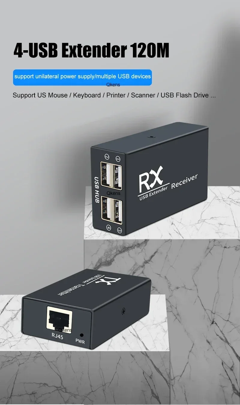 120M 4 Port USB Extender Over  - Lan Cable Gaming recension och pris