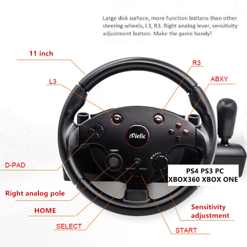 PS 4 3 PC Racing Game Steering - Gaming Console Car recension och pris