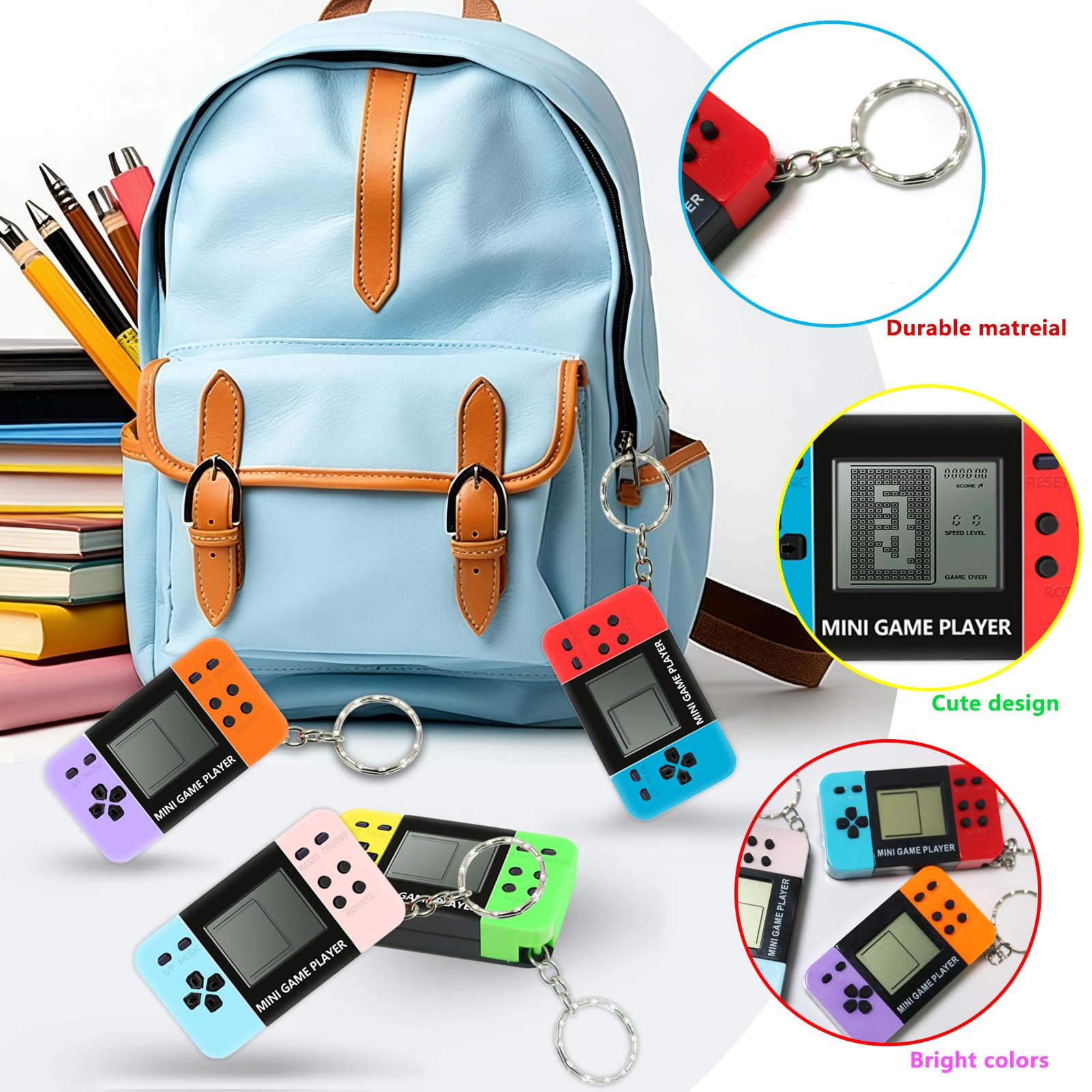 10-120pcs Kids Mini Handheld G - Gaming Console Keychain recension och pris